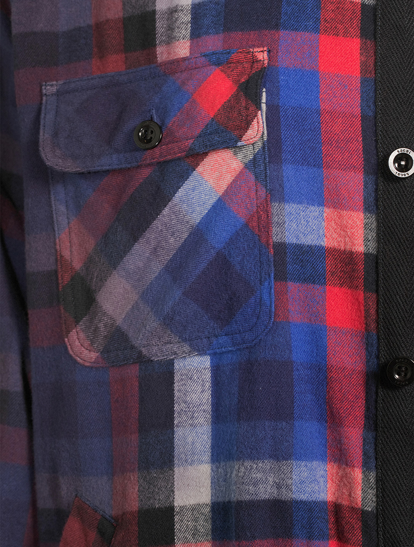☆sacai Plaid Print x Cotton Jersey☆ Plaid Print x Cotton Jersey