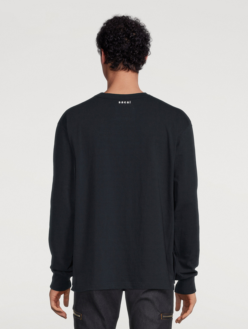 Flower Embroidery Long-Sleeve T-Shirt