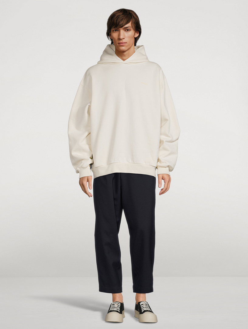 Cotton Hoodie With Back Graphic Logo