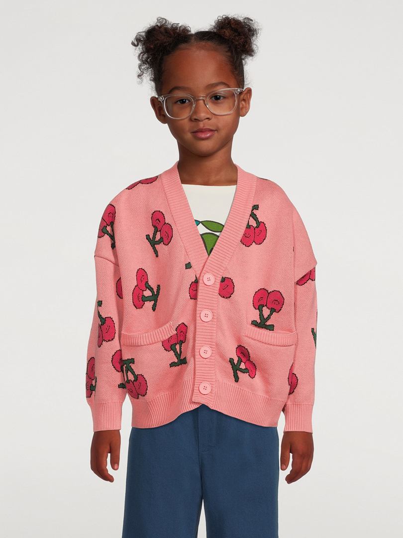 Cherry Cotton Knit Cardigan