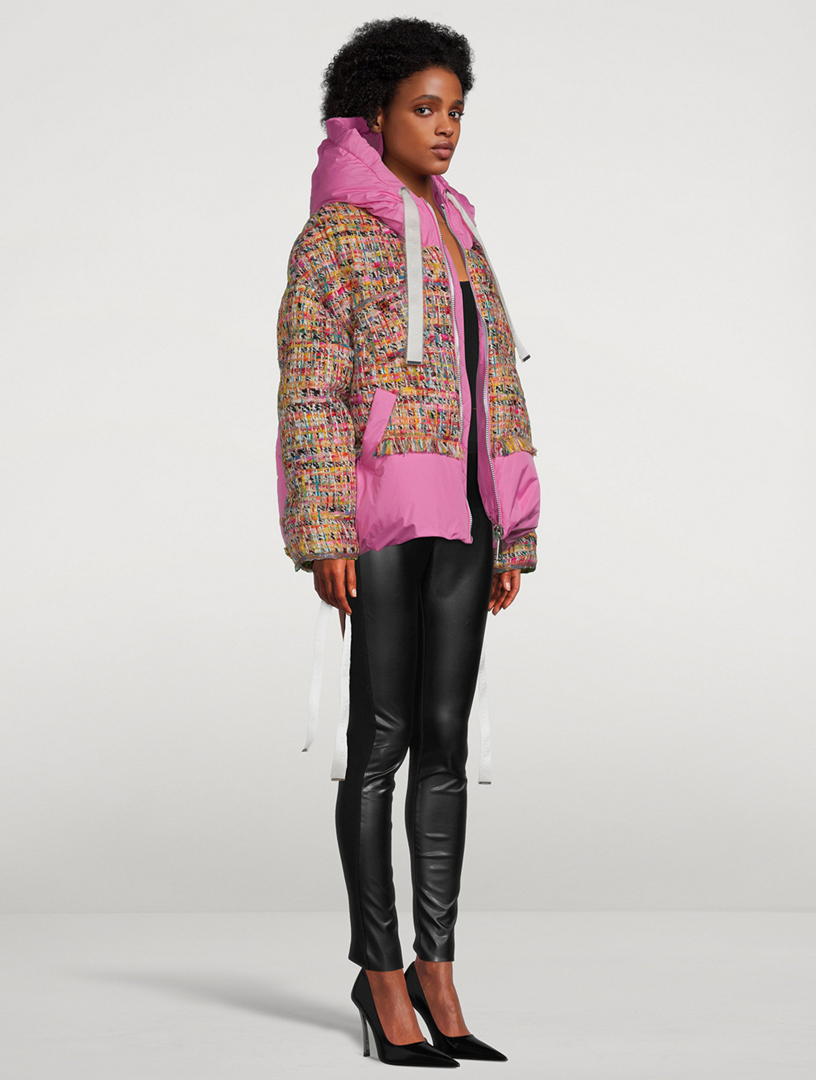 Puff Khris Tweed Bouclé Down Jacket