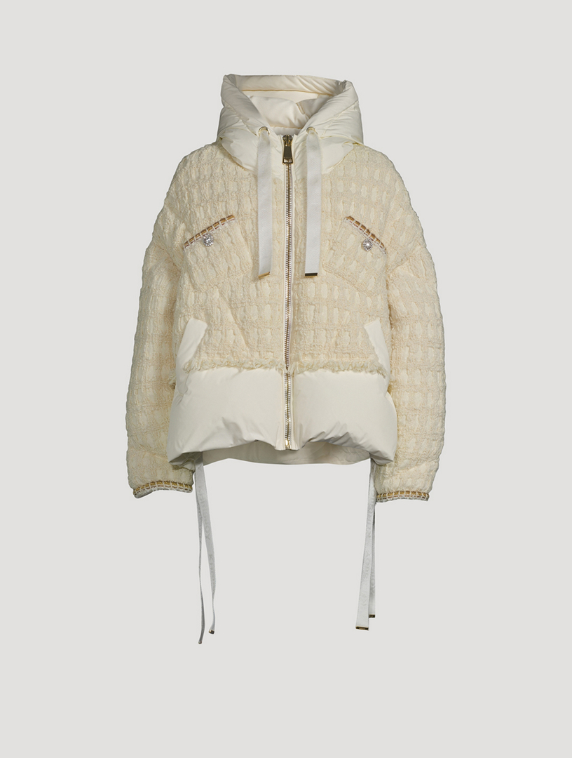 Puff Khris Tweed Down Jacket