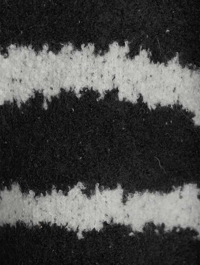 Mila Zebra Jacquard Alpaca-Blend Sweater