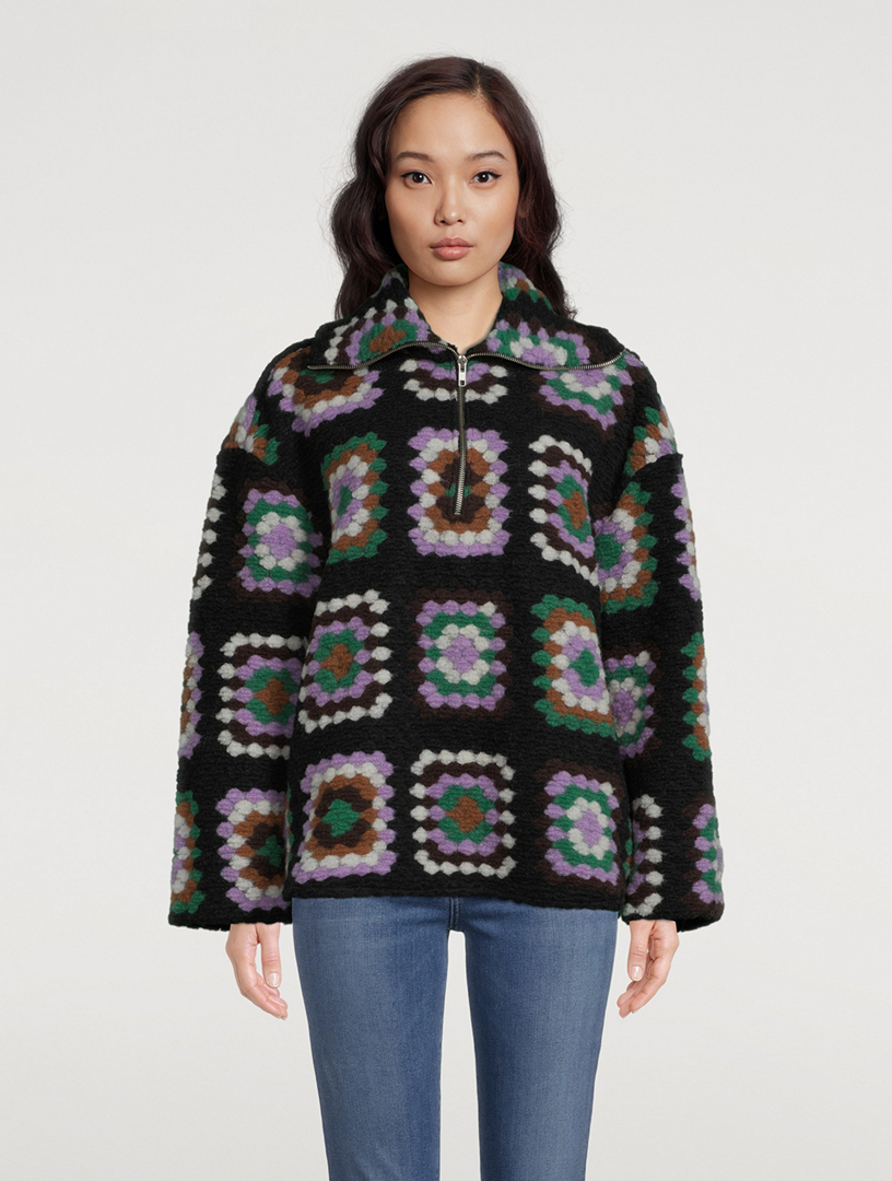 Tess Patchwork Crochet Overshirt