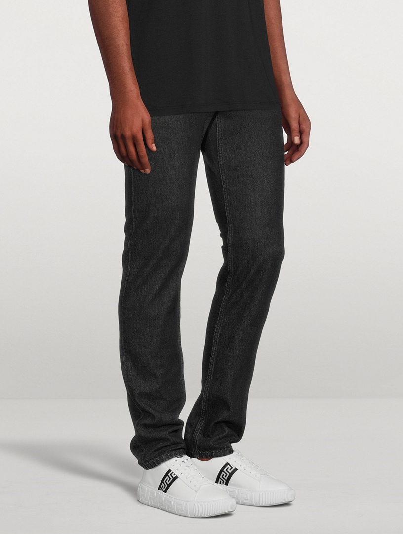 Cotton Slim-Fit Jeans With Medusa Pocket