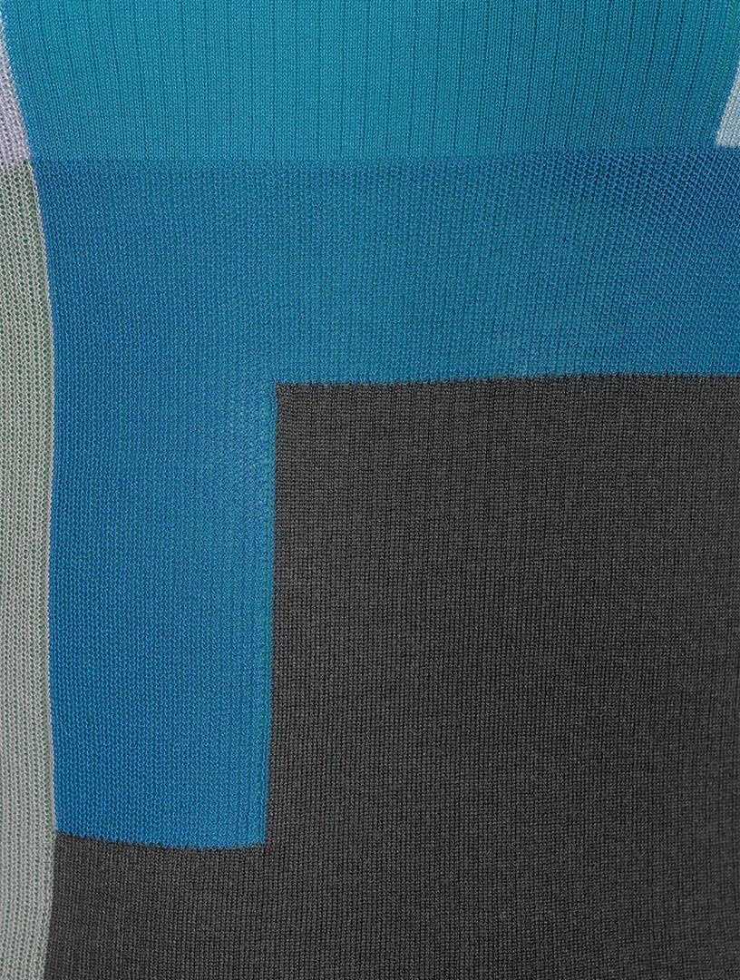 Flowers At Home Intarsia Short-Sleeve Sweater