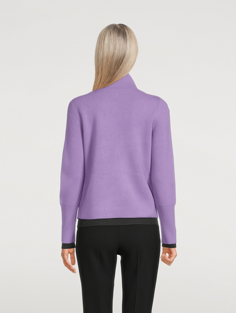 Cashmere Double-Face Pique Cardigan