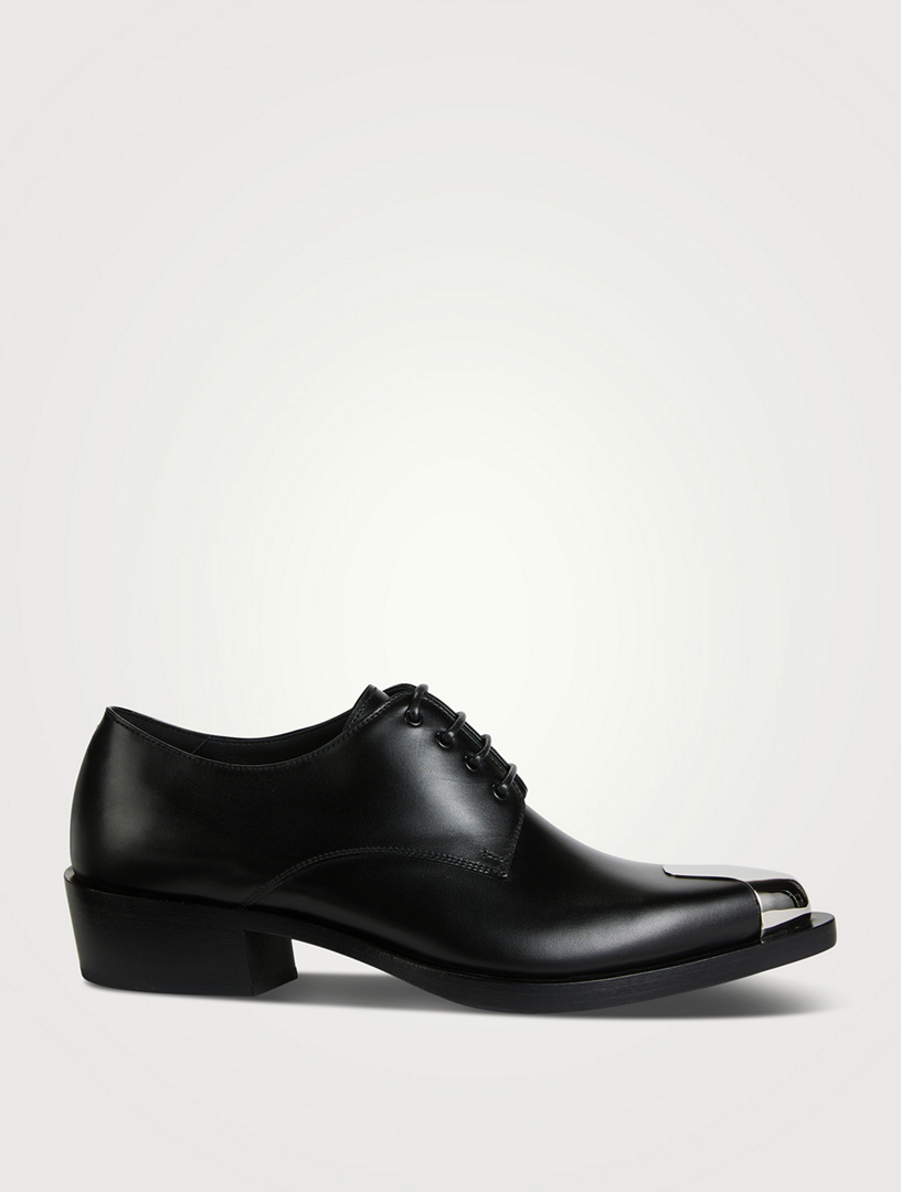 ALEXANDER MCQUEEN Punk Leather Derby Shoes | Holt Renfrew