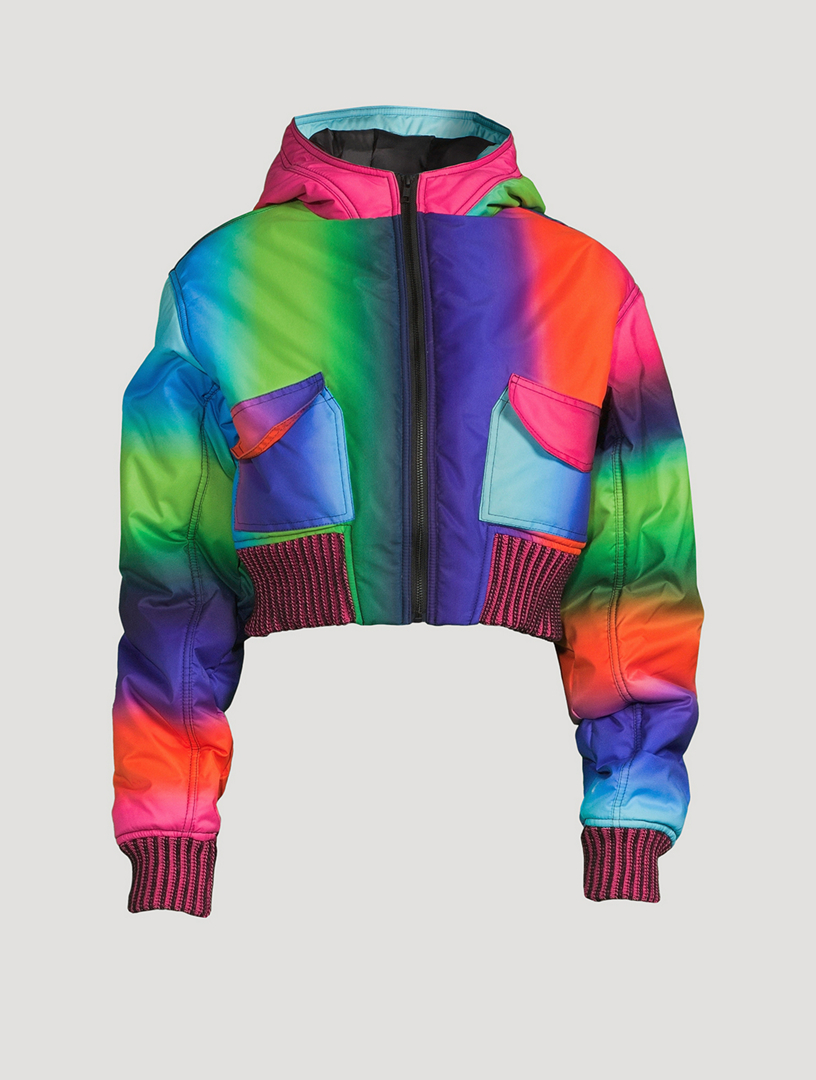 Nylon Gradient Cropped Jacket