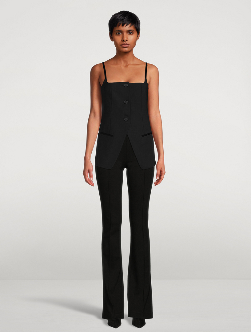 Sleeveless Blazer Top