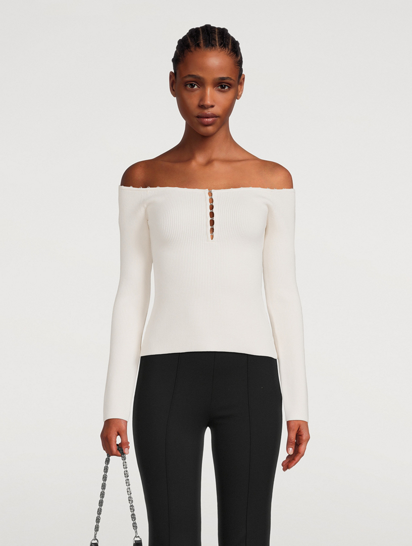 Helmut lang off the shoulder sales top