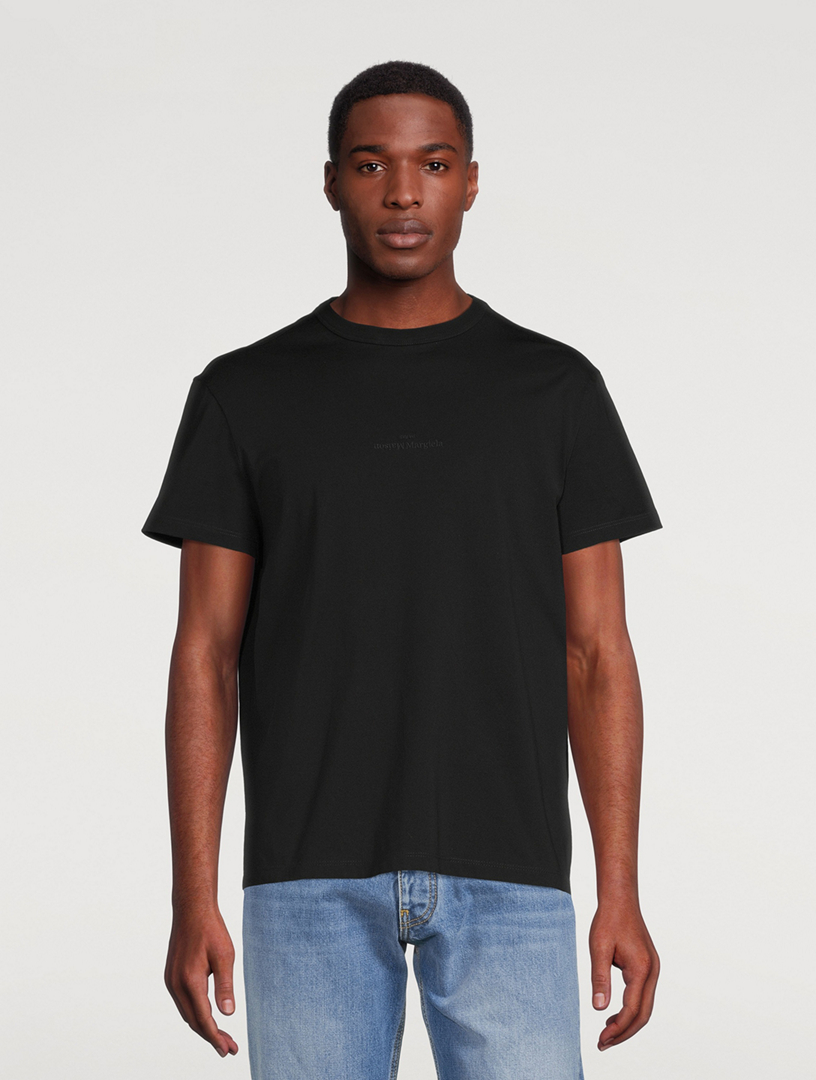 Distorted Logo Cotton T-Shirt