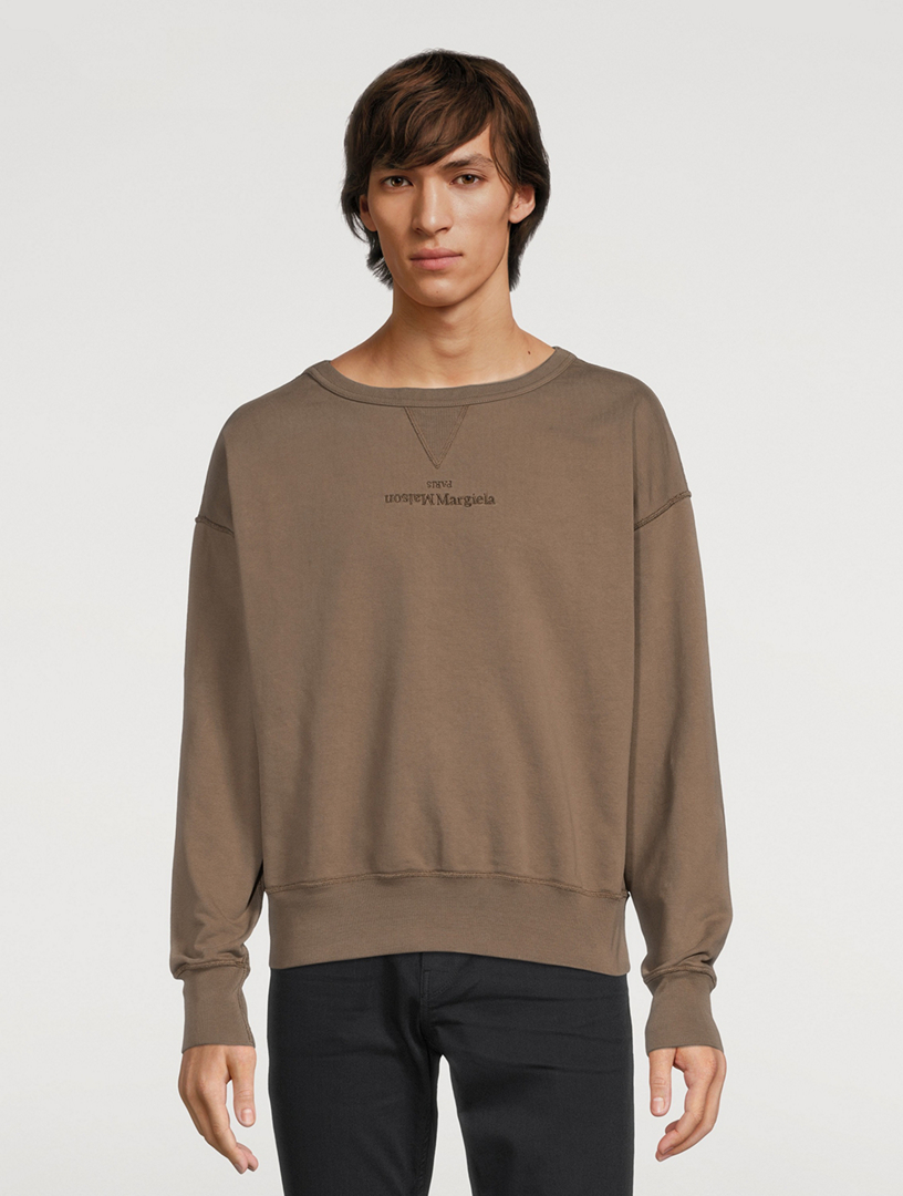 Distorted Logo Cotton Sweatshirt