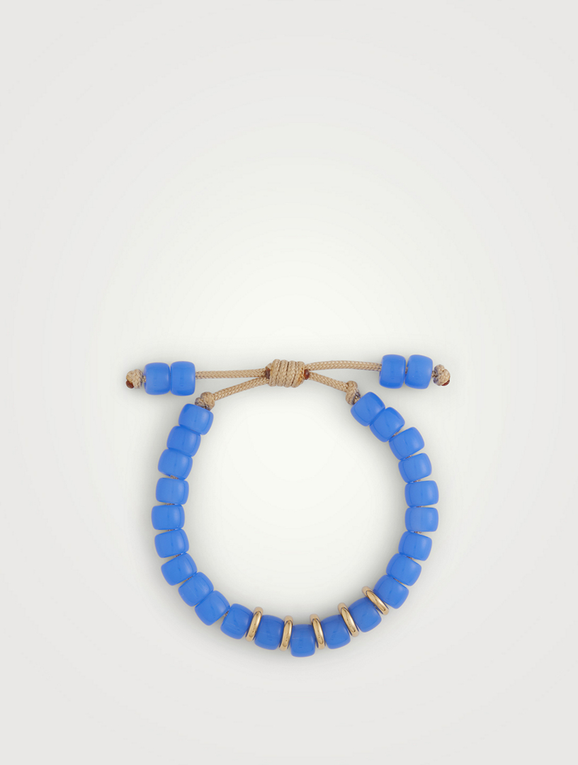 Beaded Bracelet With Lavender Moonstone And 14K Yellow Gold