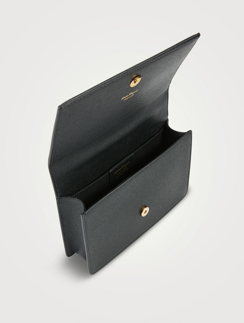 Mini Gancini Leather Top Handle Bag