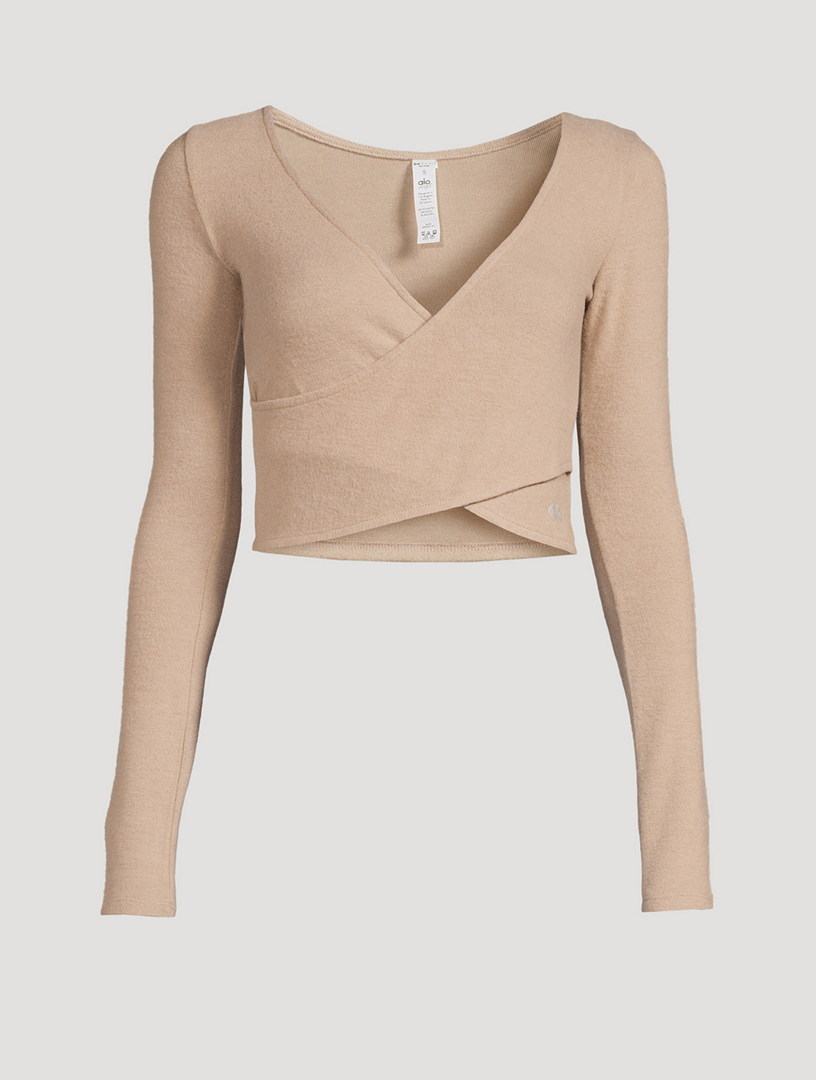 ALO Yoga, Tops, Alo Yoga Amelia Luxe Long Sleeve Crossover Wrap Top