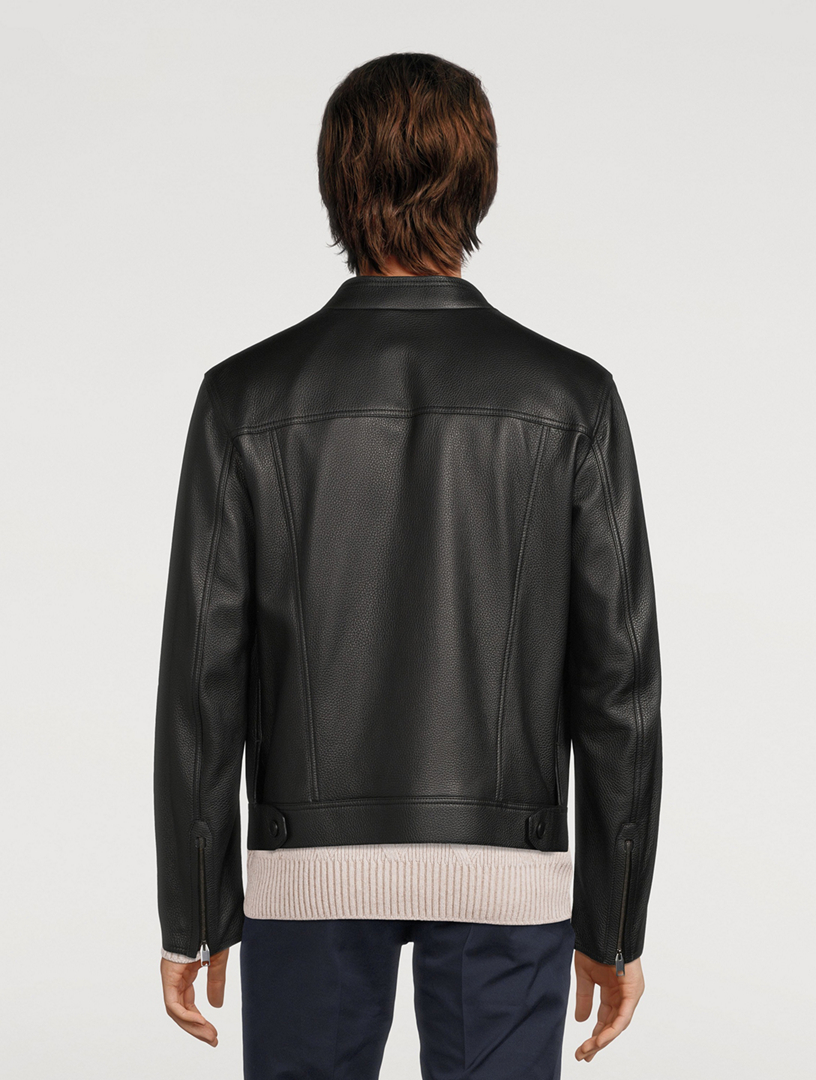 Brioni leather 2025 jacket price