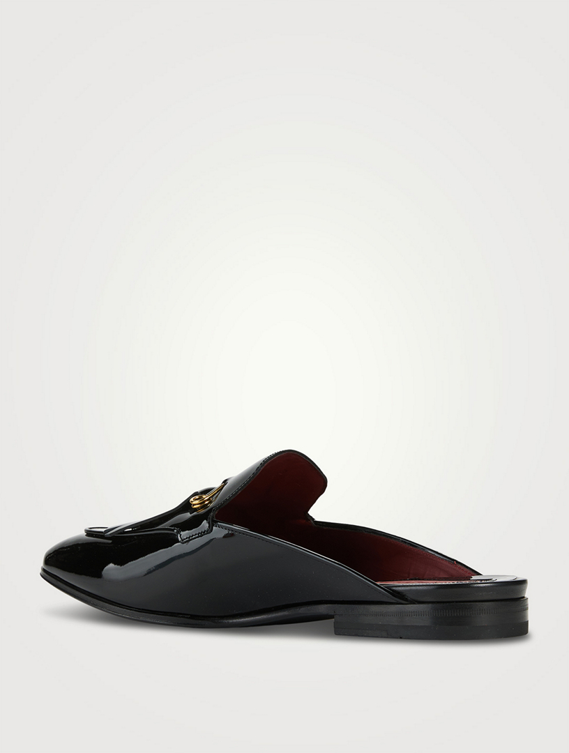 Gancini Patent Leather Mules