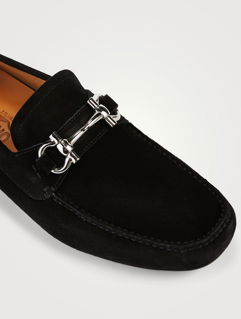 Ferragamo store suede loafers