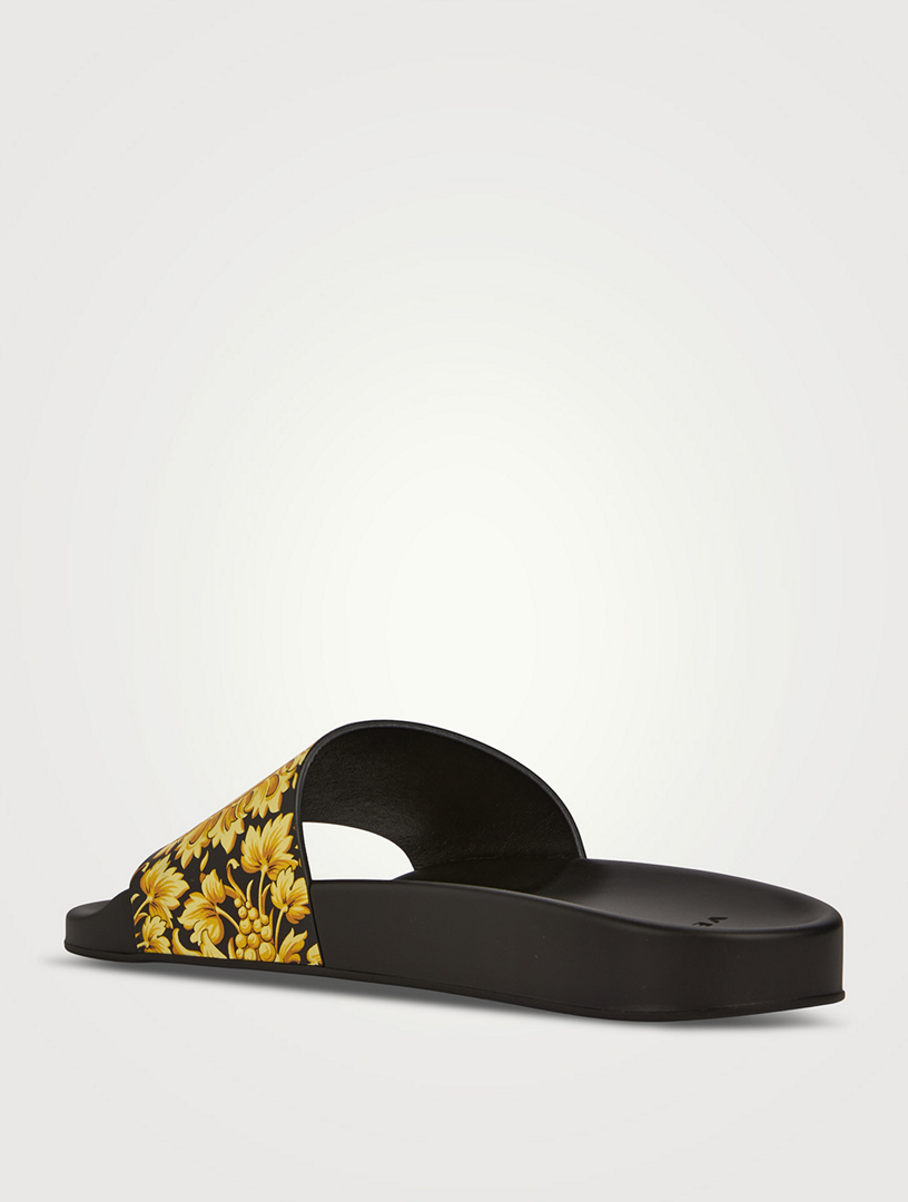 Versace floral sale slides