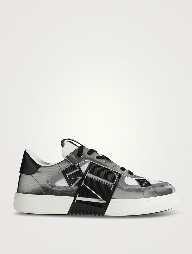 VL7N Leather Low Top Sneakers With Bands