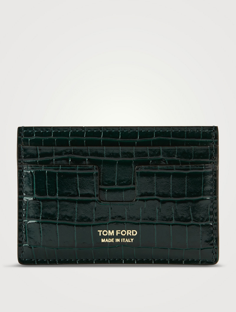 TOM FORD Glossy Card Holder In Croc Print | Holt Renfrew