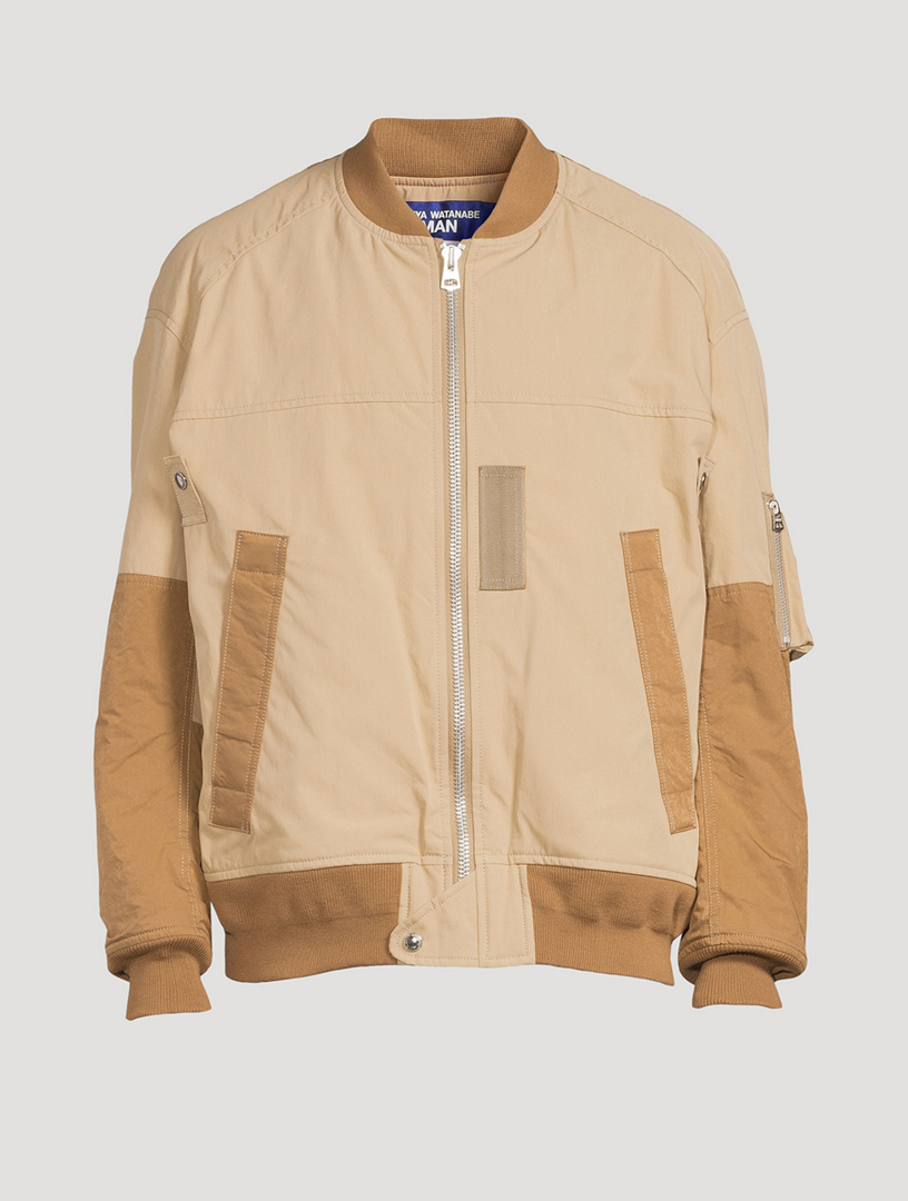 Cotton blend bomber outlet jacket