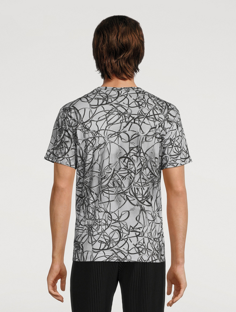 Abstract Cotton Short-Sleeve T-Shirt