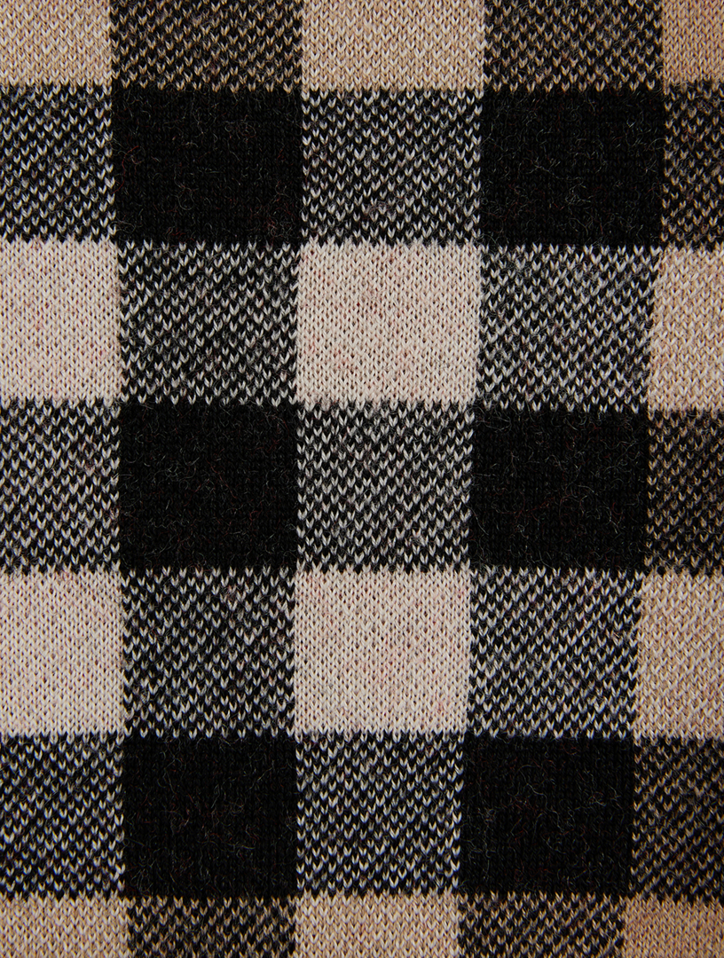 Check Wool And Cashmere Jacquard Onesie