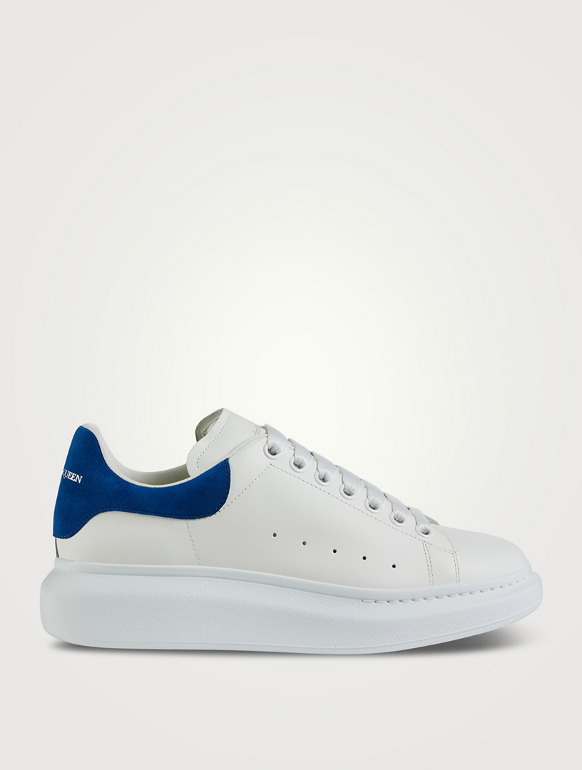 Shop Alexander McQueen Men's Gel Sole Leather Sneakers