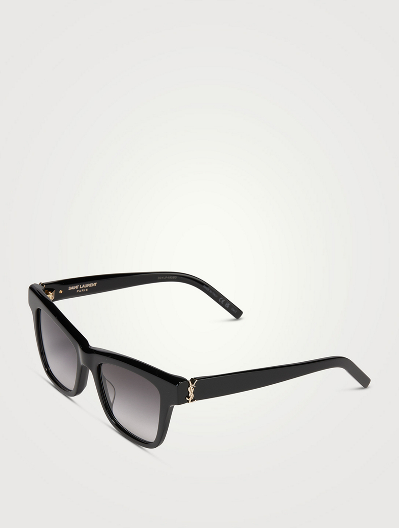 SAINT LAURENT SL M106 YSL Monogram Square Sunglasses  Black