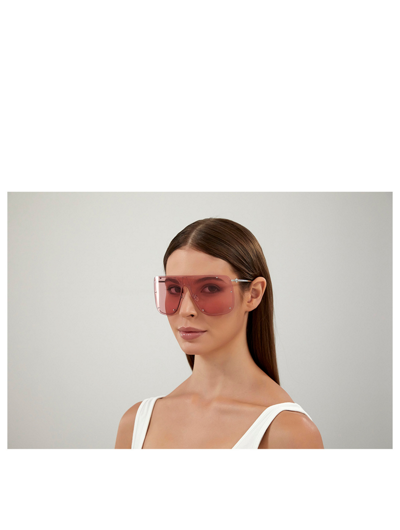 Alexander McQueen AM0275S Skull Round Pink Gradient Sunglasses 59mm Alexander McQueen | Accessories | Alexander Mcqueen Skull  main image 2