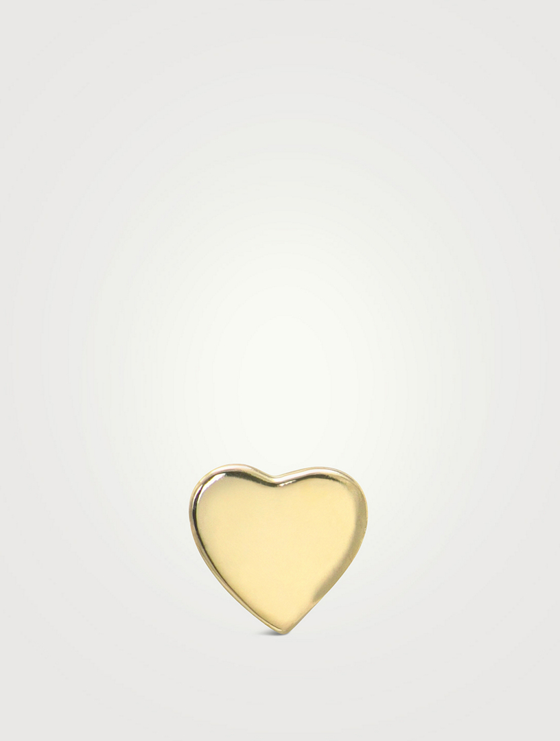 Love Letter 14K Gold Heart Stud Earring
