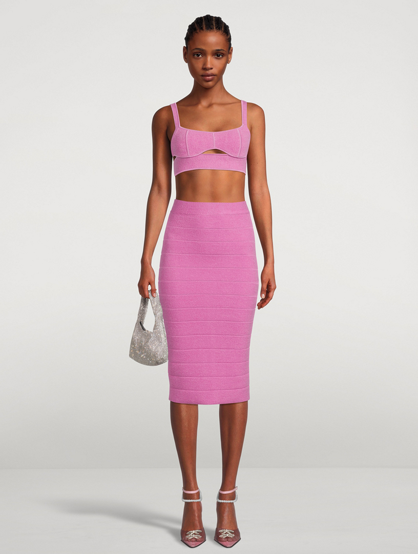 Mohair-Blend Midi Skirt
