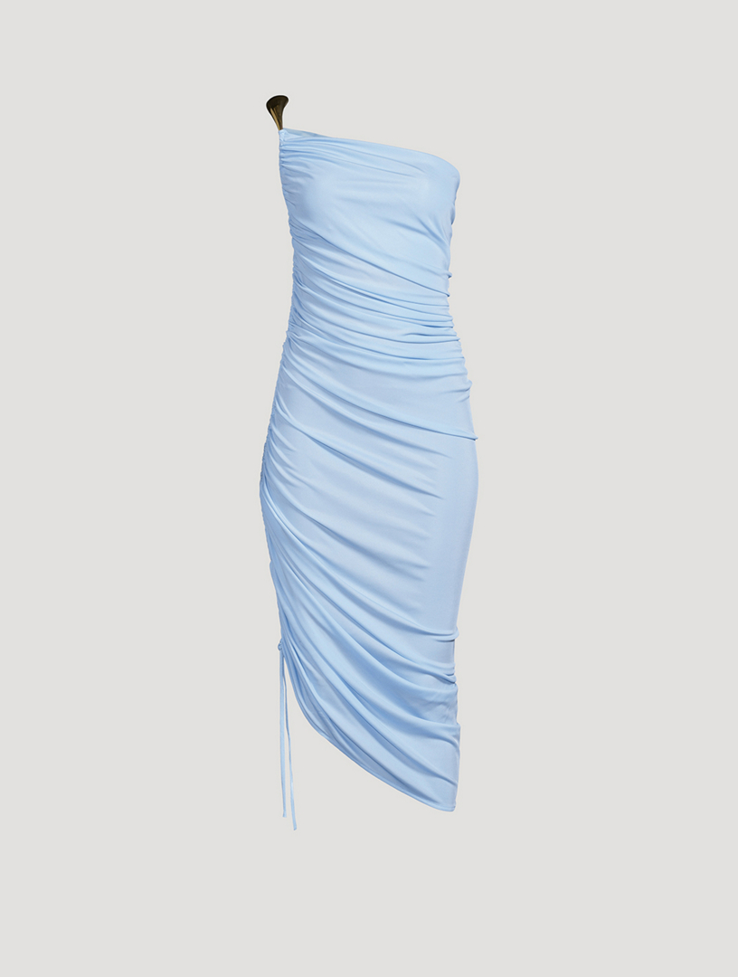 Robe à une épaule en jersey