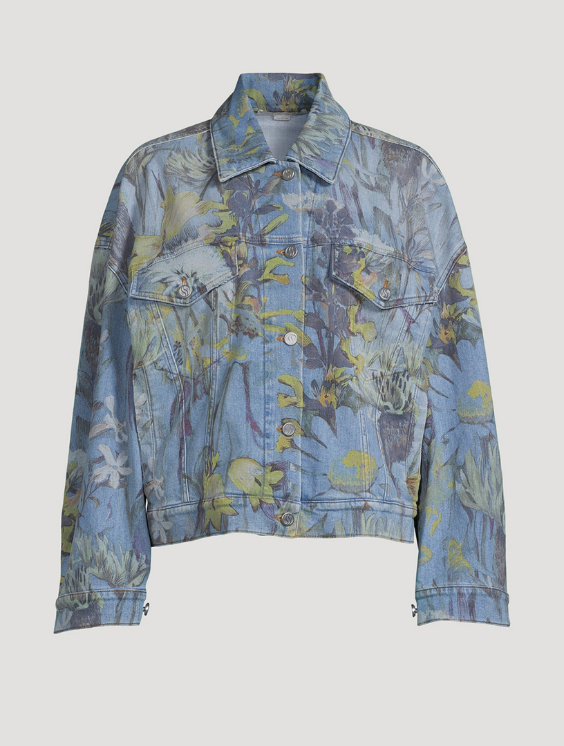 STELLA MCCARTNEY Rewild Oversized Denim Jacket In Flora Print