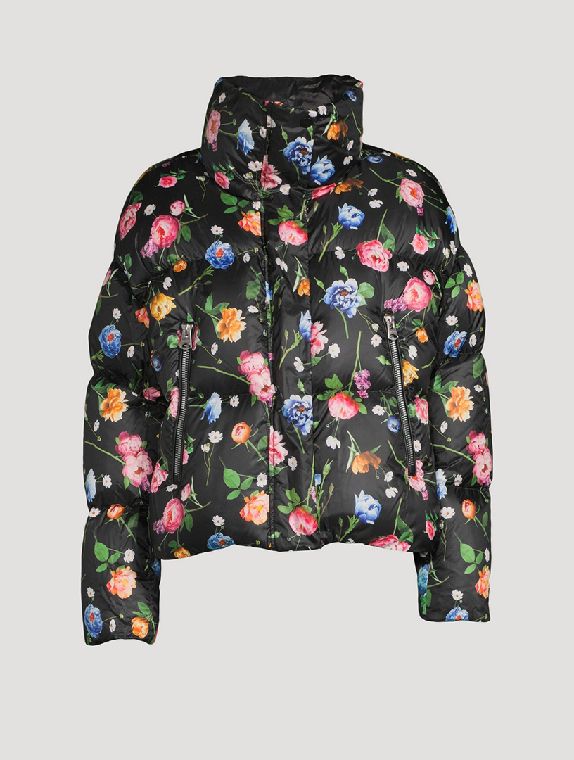 Mylah Puffer Jacket In Floral Print