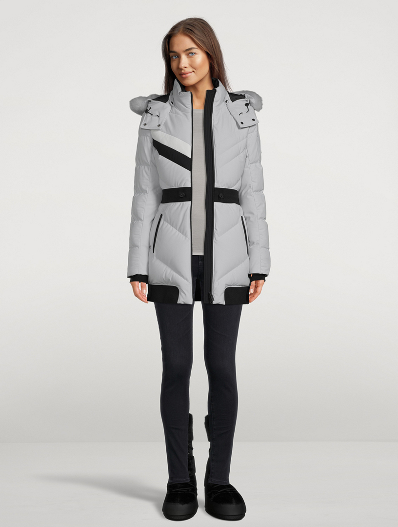 Cambria Shearling-Trimmed Down Jacket