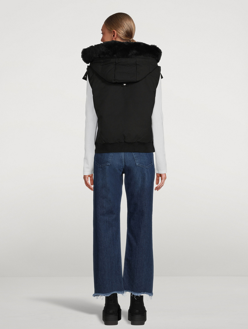 MOOSE KNUCKLES Liberty Shearling-Trimmed Down Vest Holt Renfrew