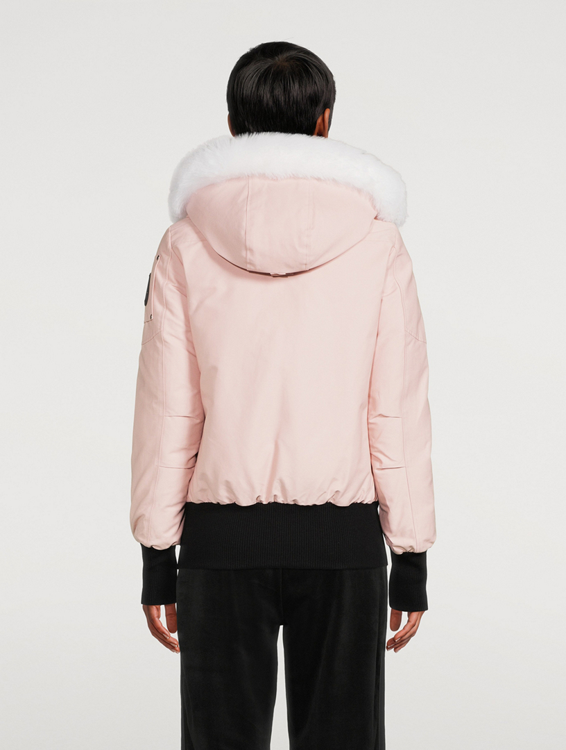 Debbie Shearling-Trimmed Down Bomber Jacket