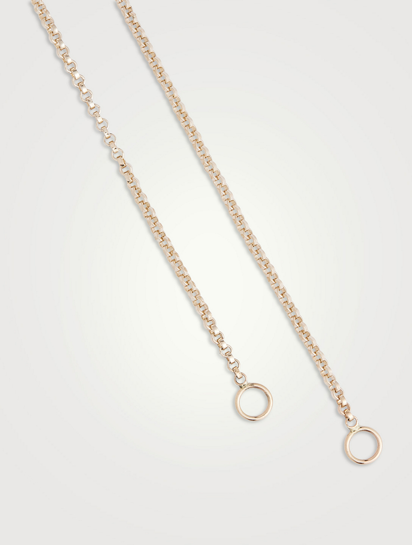 Inch 14K Gold Rolo Chain Necklace
