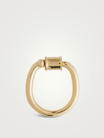 18K Gold Trundle Lock Ring