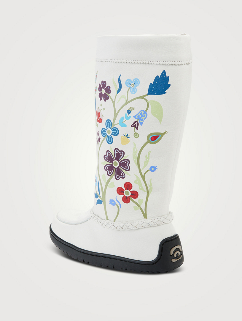 Christi Belcourt Tamarak Leather Mukluks