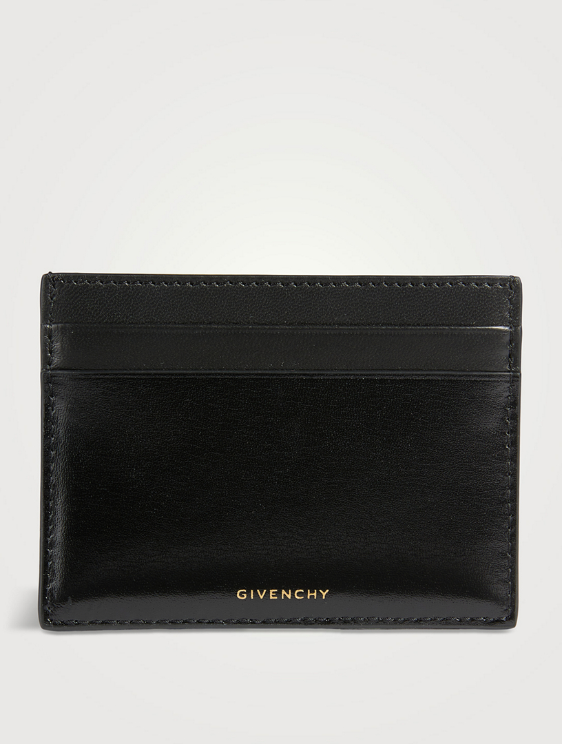 GIVENCHY G Cut 4G Coated Canvas And Leather Card Holder  Black