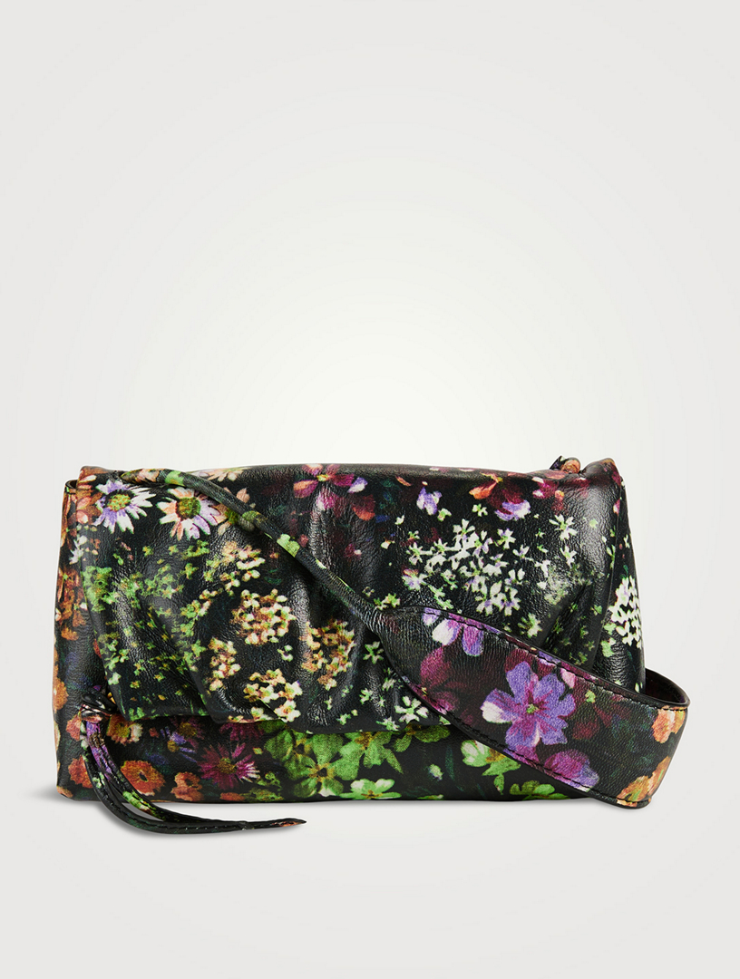 Floral on sale leather bag