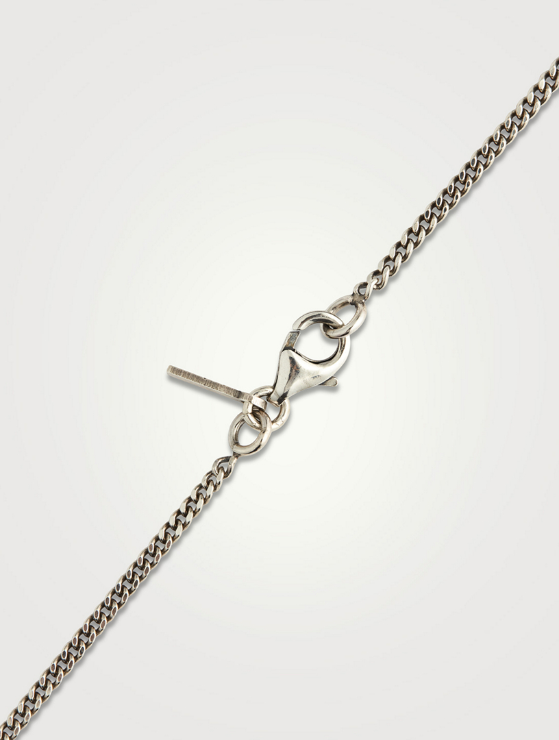 【関税&送料込】Emanuele Bicocchi Silver 925 Intricate Chain Emanuele Bicocchi Men's Woven Foxtail Chain Necklace, Silver