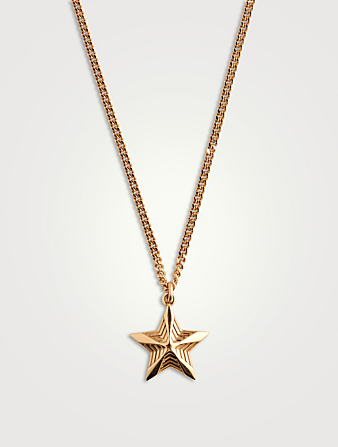 Collier à pendentif en forme d’étoile plaquée or