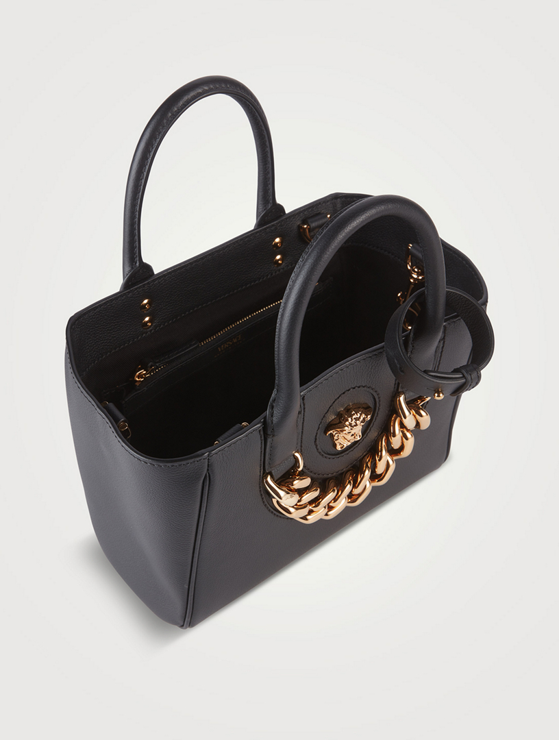 Versace Small La Medusa Handbag, Black