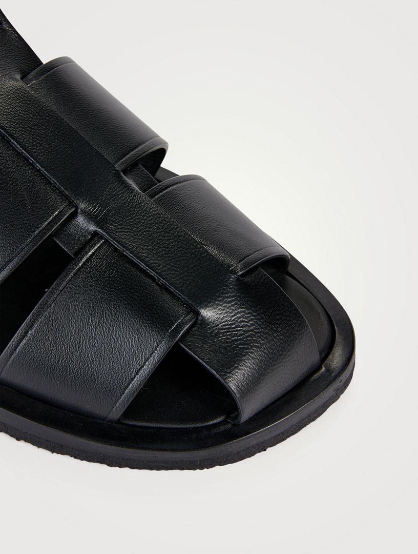 THE ROW Fisherman Leather Sandals | Holt Renfrew