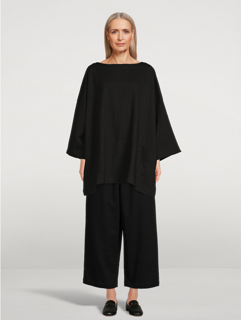 Japanese Wide-Leg Cotton Trousers